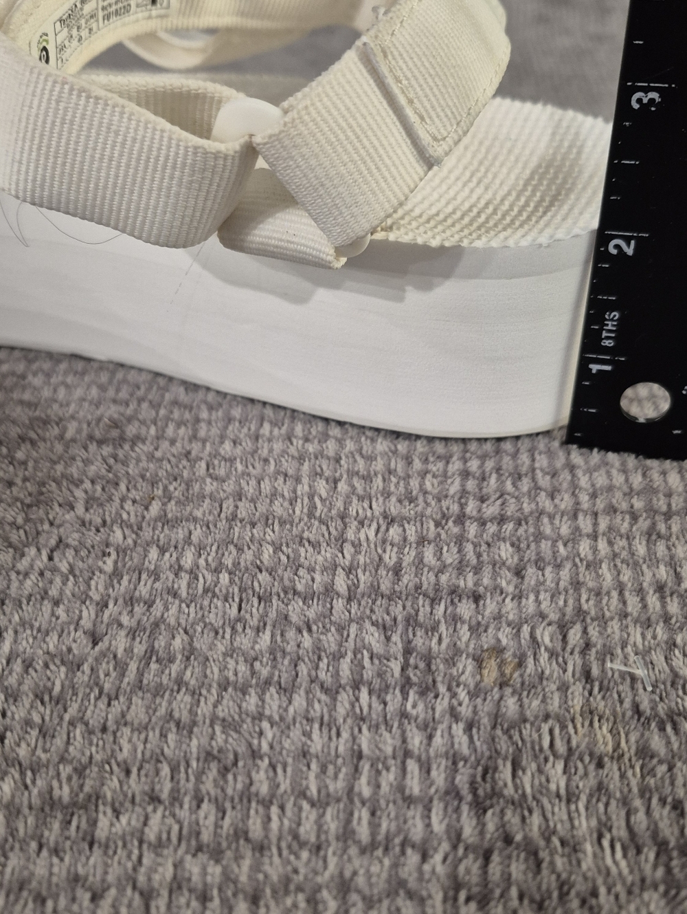 Teva Women Flatform Universal Platform Y2K Inspired Sandal Size 9 White Recycled - Picture 8 of 8
